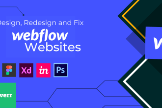 build, redesign responsive webflow website and fix issues