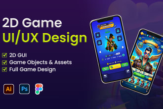 design 2d game graphics and UI for your game