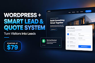 build a business website with lead generation and quote system