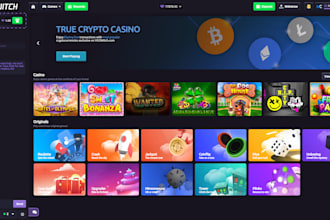 do a crypto, cs2, rust website with custom games and slots