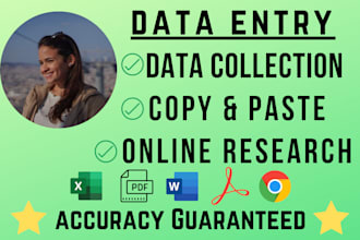 help with any data entry and research