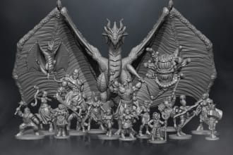 sculpt 3d printable tabletop game rpg miniature for print