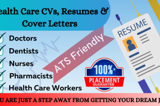 write ats optimized medical, health care, nursing and pharmacist CV, resumes