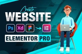 convert xd, PSD, figma to wordpress website using elementor pro