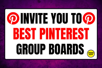 invite you to the best active pinterest group boards