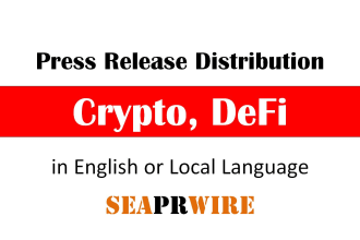 do crypto press release distribution for defi, ieo, nft projects via seaprwire