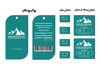 design product label tag and sticker, packaging tag, etc