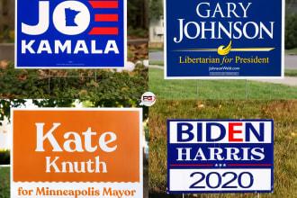 design political yard sign or lawn sign, logo for your election campaign