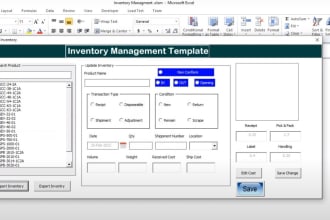 create inventory management using excel vba macros