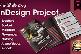 do any adobe indesign project