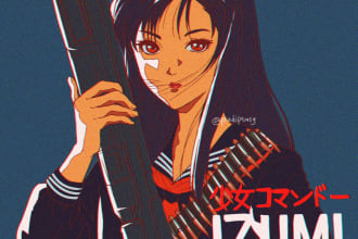 draw classic retro 90s 80s anime aesthetic