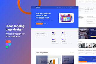 design clean landing page in figma