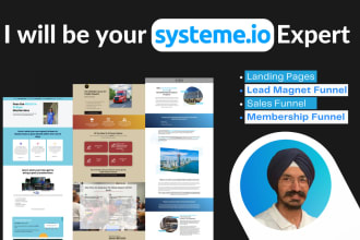 create systeme io sales funnel, lead magnet, course membership