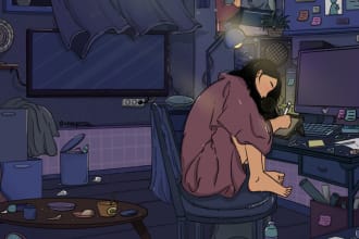 draw your idea in my aesthetic lofi style