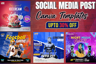 design a catchy ig, fb post, ads, carousel post, signage, social media poster