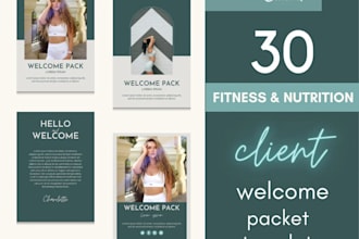 design fitness client welcome pack template
