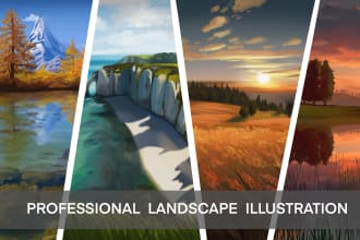 do a professional landscape illustration for you