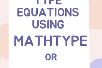 type maths equations using equation editor or mathtype