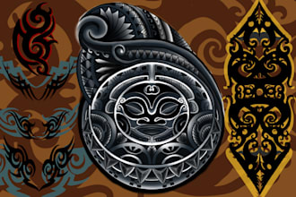 Hot Deals!  create your tribal polinesian maori tattoo design