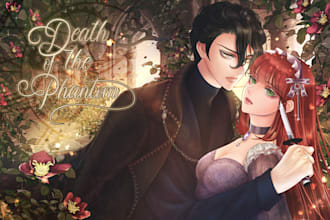 draw anime, otome or manhwa style cover for your romantic book or webnovel