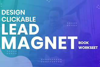 design clickable PDF lead magnet, product catalog, sales sheet, template, ebook
