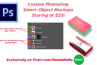 create a photoshop smart layer product mockup for merch