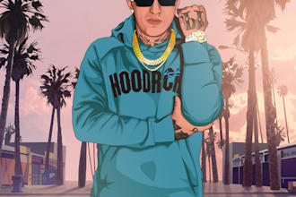 make cartoon portrait gta v style from your photo