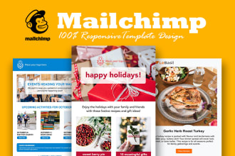 do mailchimp template design, email marketing and automation