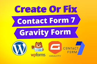 create or fix responsive wordpress contact form 7, wpforms, or gravity forms