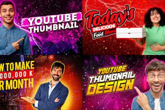 design amazing youtube thumbnail in 3 hours
