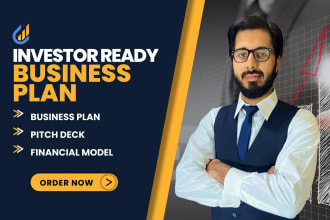 prepare an investor ready business plan and financial model