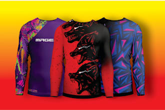 design full sublimation custom rash guard for you