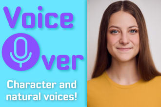 do voice overs of any kind with character or natural voices