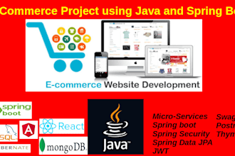 develop an ecommerce website using java, spring boot