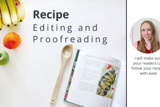 proofread and edit your recipes