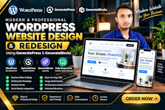 design a wordpress website, business website or blog