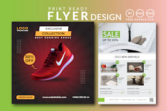 design digital or print ready all kind of  advertising flyer