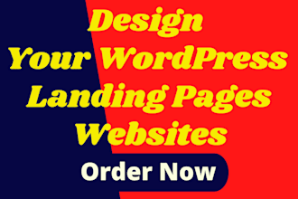 design wordpress landing page or single page websites