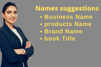 provide unique business names, brands, and products name