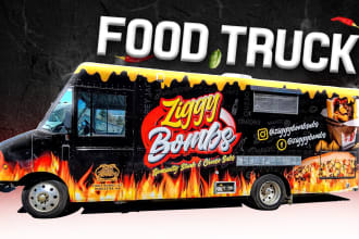 design food truck and food trailer wrap