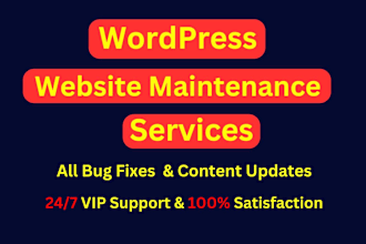 do wordpress website maintenance and support