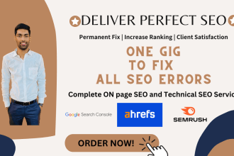 fix search console, ahrefs, semrush and technical SEO errors