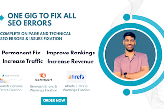 fix search console, ahrefs, semrush and technical SEO errors