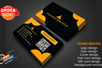 design a custom business card with a qr code within 24 hrs