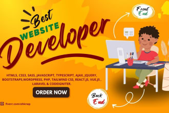 develop web apps in vuejs react tailwind laravel codeigniter