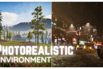 create 3d game, environment, render, game art, level design