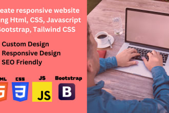 create custom website in HTML, CSS and javascript
