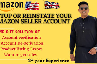 professionally setup your amazon seller central, amazon account