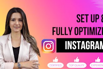 setup and fully makeover your instagram account