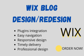 do wix blog design and redesign